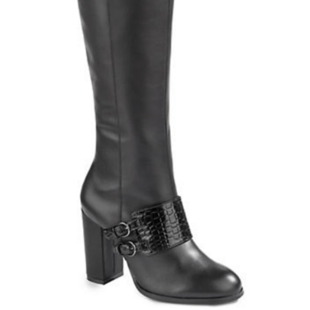 NWT Design Lab Alcara Embossed Monk Strap Boots